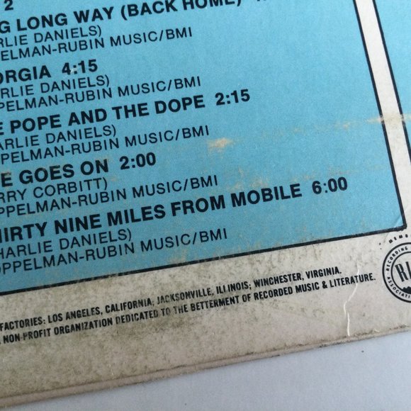 Charlie Daniels Self Titled LP reIssue - Picture 8 of 13